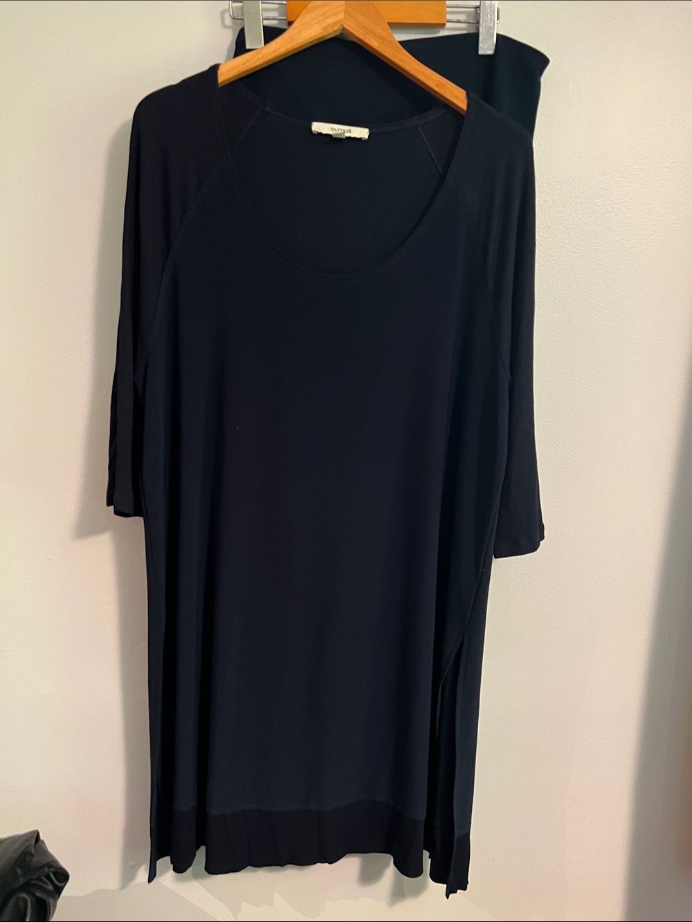 Simpli Navt 2pc set Tunic and leggings, ribbed detail, size 18